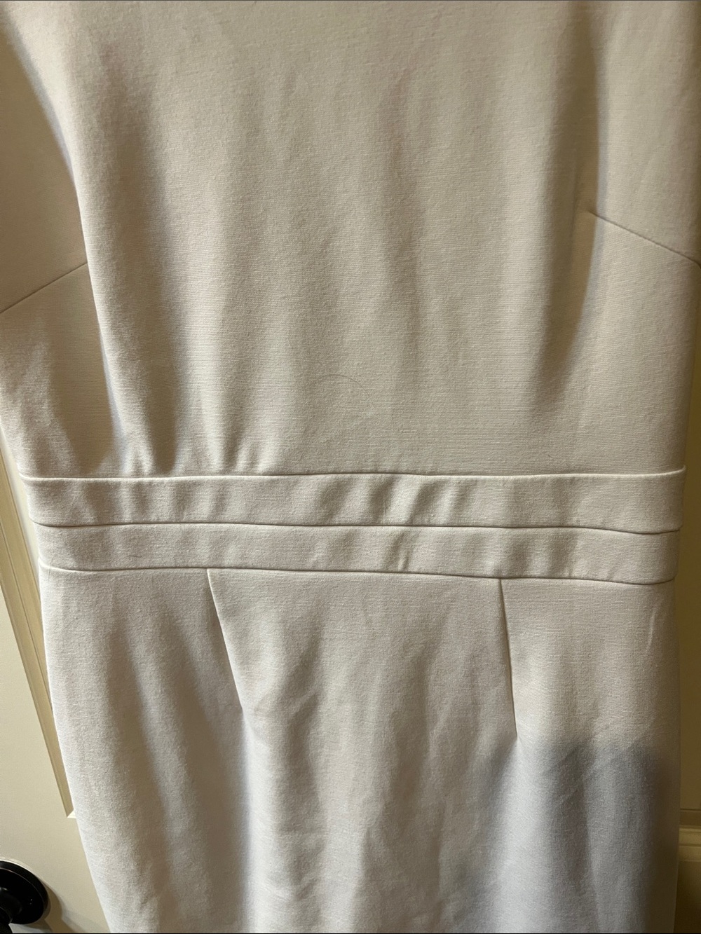 Banana Republic Cream Sleeveless Sheath Dress with Double Waistband H239 - Picture 4 of 7
